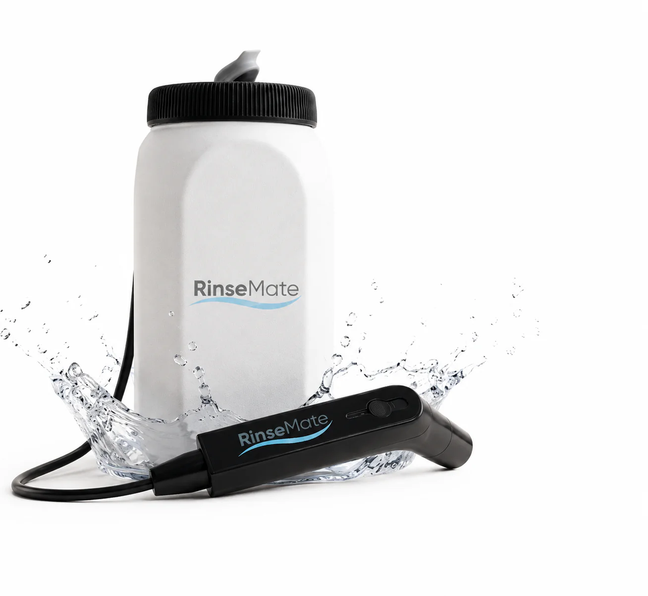 Portable bidet with water tank and spray handle